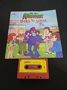 RARE 1986 My Pet Monster Goes to School Golden Book & Audio Cassette Tape 13935 - Bild 1 von 2