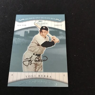 2001 Donruss Classics Yogi Berra Significant Signatures Auto Autograph #182 Foto 1 de 2