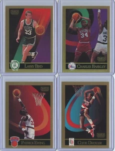 Lote de 9 cartas '90-'92 HOFs & Stars Inc Bird, Barkley, Ewing, Drexler, Lewis, Mullin - Imagen 1 de 4