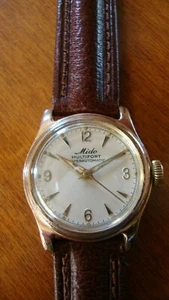 VINTAGE MIDO MULTIFORT BUMPER SUPER AUTOMATIC SMALL MEN'S WRISTWATCH RUNNING - Picture 1 of 12