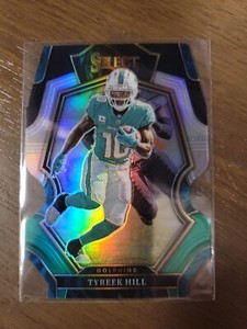 Tyreek Hill 2022 Panini Select Premier Level Black & Green Prizm DIE-CUT #162 