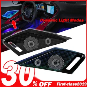 NEW Door Sound Speaker Cover Trim w/ RGB Smartphone Light For Corvette C8 2019+ - Picture 1 of 16