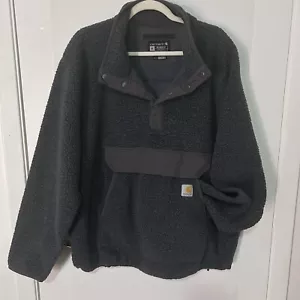 Carhartt Men's XL Snap Neck Fleece Relaxed Fit Pullover. Slate Blue /Gray. - Picture 1 of 5