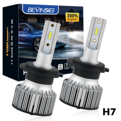 H7 LED Headlight Bulbs For Kia Sorento 2003-2006 2014-2020 6000K Bright White - Image 1 of 4