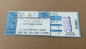 1984 THE CARS / WANG CHUNG HEARTBEAT CITY TOUR FABULOUS FORUM - Picture 1 of 1