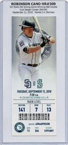 Robinson Cano HR #309 ROBBIE 2018 Mariners Padres 9/11 Full Ticket KYLE SEAGER - Picture 1 of 12