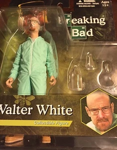 MEZCO BREAKING BAD PX WALTER WHITE ACTION FIGURE HEISENBERG IN BLUE HAZMAT SUIT! - Picture 1 of 5