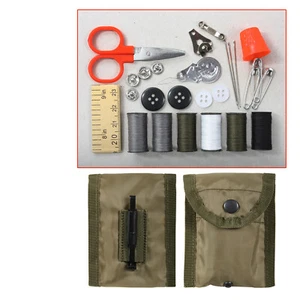 Emergency Sewing Repair Kit Case Small Pouch Belt Clip Travel Compact Military - Picture 1 of 4