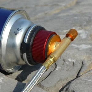Adaptador de estufa de metal de gas butano para camping EE. UU. Convertir bote de combustible H1N9 - Imagen 1 de 10