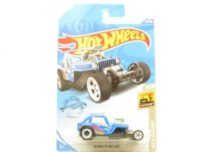 Hot Wheels 42 Willys MB Jeep Blue 139/250 Long Card 1 64 Scale Sealed New - Image 1 of 2