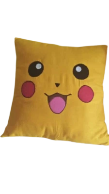 Handmade Pikachu Elmo Emoji Throw Pillows For Toddlers Home Décor Living Room - Image 1 of 2
