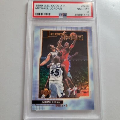 1999 年迈克尔·乔丹 Upper Deck Cool Air #MJ5 PSA 8 近乎完好-MT — 第 1/2 张图片