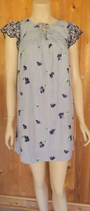 Old Navy Floral Striped Spring Summer Dress Size XS / TP Lined ~100% Cotton - Picture 1 of 22