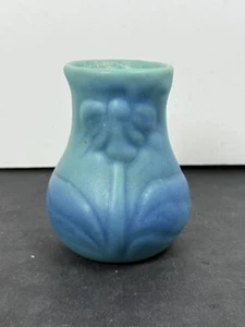 Vintage Van Briggle Ming Turquoise Pottery Bud Vase Single Flower Bulbous 1950’s - Picture 1 of 9