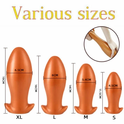 Dorado Enorme Enchufe Anal Plug Grande Butt Plug Tirar de Cuentas Consolador Dilatador de Ano Vaginal Juguetes Sexuales Foto 1 de 4