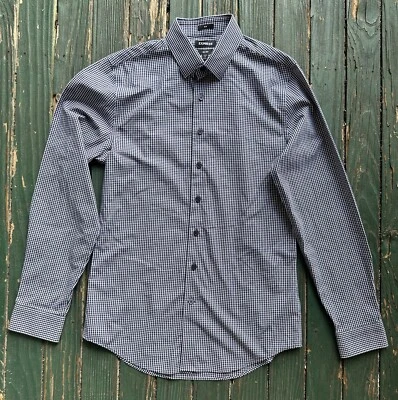 CAMISA HOMBRE EXPRESS MARFIL Y NEGRO CUADROS EXTRA SLIM FIT MANGA LARGA TALLA S Foto 1 de 4