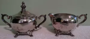 2,5" Vintage Silber Teller Milchkännchen & Zuckerdose mit Deckel Set - Bild 1 von 3