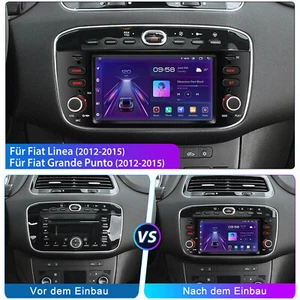 Carplay Android 13 Autoradio GPS 2+32G DSP Navi BT für Fiat Grande Punto DAB+ FM - Bild 1 von 12