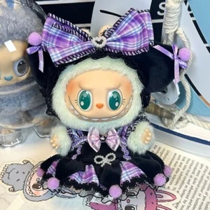 Gothic Purple Lolita Dress w/ Bow Cosplay Outfit for Labubu Plush Doll Clothes - Picture 1 of 1