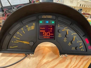 Corvette C4 90 91 Dash Instrument Cluster Rebuilt Negative image Core Required - Picture 1 of 2