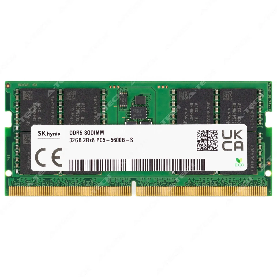 Hynix 32GB 2Rx8 PC5-5600B SODIMM DDR5-44800 262-Pin Non-ECC Laptop Memory RAM 1x - Image 1 of 2