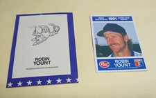 1991 Post Canadian Super Star Series Robin Yount 21 With Card Holder HOF Brewers
