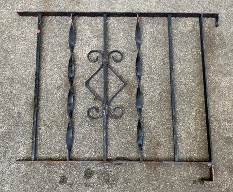 Vintage Wrought Iron Railing Fence Architectural Salvage Garden #A5 Twist Cover