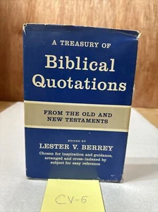 Vintage 1948 A Treasury of Biblical Quotations Lester V. Berrey HC - Picture 1 of 5