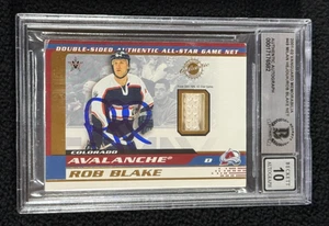Rob Blake & Milan Hejduk Signed Vanguard Net Relic Card BAS Certified Auto 10 - Picture 1 of 2