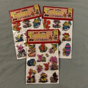 Lote De Colección De 3 Paquetes De Pegatinas Popuffy - Tema De Pascua - Imagen 1 de 5