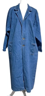 Chaqueta vaquera larga Sunbelt vintage abrigo plumero talla única excelente de gran tamaño Foto 1 de 4