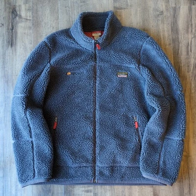 LL Bean Mens Sherpa Fleece Mountain Jacket Blue Deep Pile Size XL Arcadis - Image 1 of 4