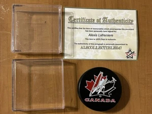 Disco de hockey firmado por Alexis Lafreniere equipo Canadá certificado de autenticidad - Imagen 1 de 7