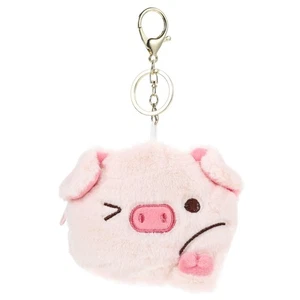1Pc Plush Adorable Pig Coin Bag Pig Cartoon Holder Zippered Lovely Pig Coin - Picture 1 of 12