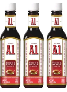 A.1. SALSA DE CARNE GRUESA Y ABUNDANTE PARA CARNE DE CERDO Y POLLO 5 OZ Paquete de 3 - Imagen 1 de 5