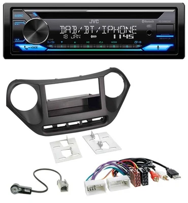 JVC Bluetooth MP3 USB DAB CD Autoradio für Hyundai i10 (ab 2013) AUX USB - Bild 1 von 4