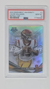 2022 Bowman Best Uni - Caleb Williams #1 Refractor PSA 10 - Picture 1 of 2