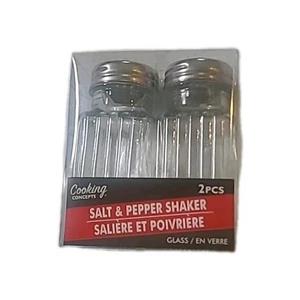 Dining Room Restaurant Glass Bottle Salt and Pepper Shakers by COOKING CONCEPTS - Picture 1 of 1