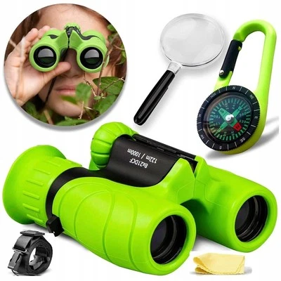 Teleskope Kinderfernglas Set 8x21 Zoom Vergrößerung Augenschutz Kinder Binocular - Bild 1 von 4