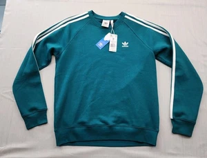 Nueva Sudadera Para Hombre Adidas Originales Essential Crew Legacy Teal Retro Talla Mediana - Imagen 1 de 10
