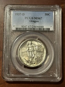 Oregon Commemorative Silver Half Dollar 1937-D MS67 PCGS - Picture 1 of 4