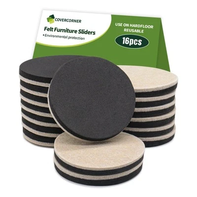 Deslizadores de muebles para pisos de madera dura 16 piezas - Deslizadores de 3 1/2 pulgadas para mudanza... Foto 1 de 4