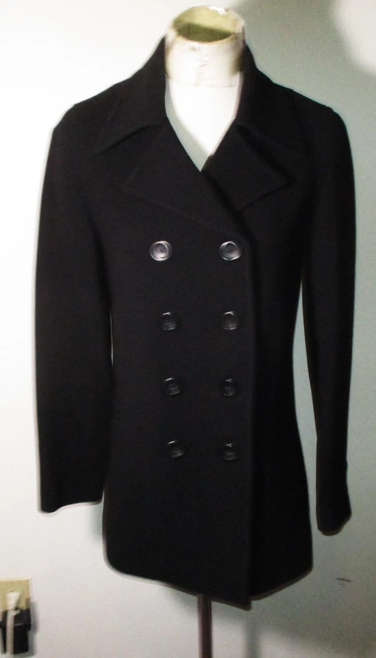 PACOAT, Chaquetón Negro Mujer Lana Doble Pecho Talla SM Foto 1 de 4