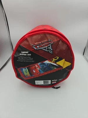 Disney Pixar Cars 3 Lightning McQueen Kids Camping Sleeping Bag  28”x56” Read.  - Image 1 of 4