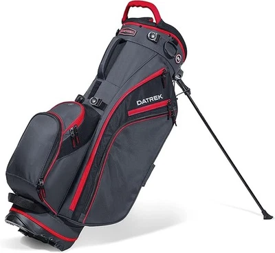 Datrek Go Lite Hybrid Charcoal Red Black Stand Golf Bag - Image 1 of 2