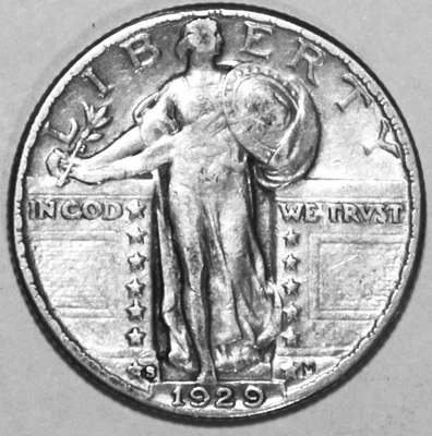1929 Standing Liberty Silver Quarter - XF/AU - #6637D - Image 1 of 4