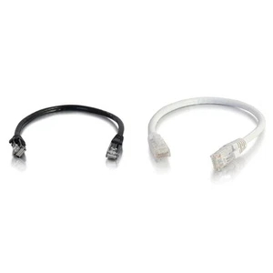 C2G 83404 0.3m Cat6 Booted Unshielded Network Patch Cable - Black & 83484 0.30m - Afbeelding 1 van 7