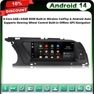 Radio Coche 8.8'' Android 14 6G+64GB Navegación GPS Multimedia CarPlay para Audi A4 A5 B8 - Imagen 1 de 18