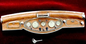 1/8 POCHER 1934-36 MERCEDES BENZ BUILT INSTRUMENT DASH PANAL, GAUGES, KNOBS, KEY - Picture 1 of 15