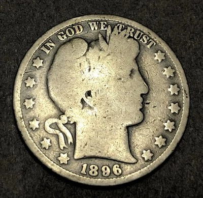 1896-P Barber Half Dollar Better Date - Image 1 of 2